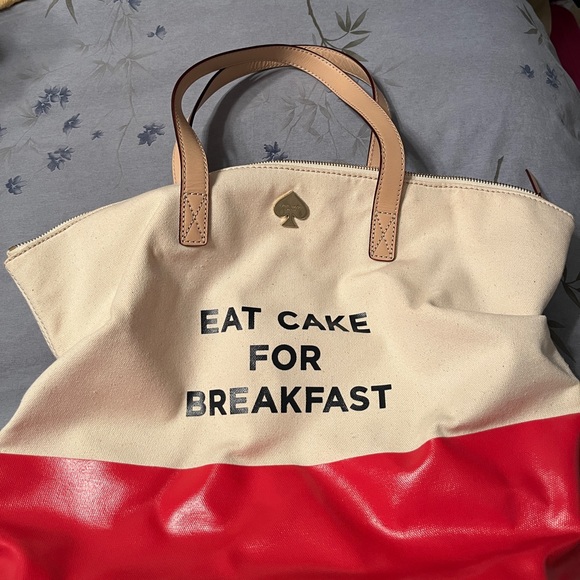 Kate Spade Eat Cake For Breakfast Tote Bag Purse - Picture 4 of 14